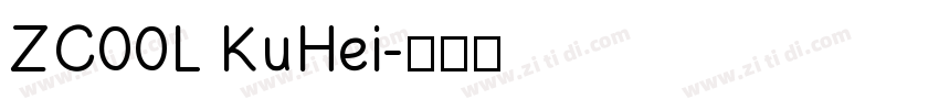 ZC00L KuHei字体转换